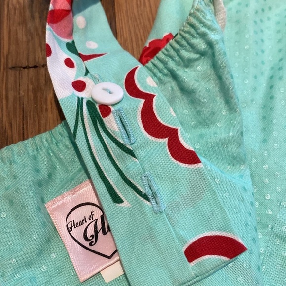 Heart of Haute Elizabeth Adjustable Strap Pin Up Vtg Inspired Dress Cotton SMALL - Picture 10 of 12